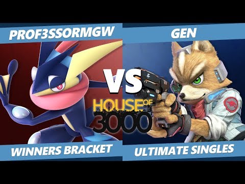 Smash Ultimate Tournament - Prof3ssorMGW (Greninja) Vs. Gen (Fox) SSBU Xeno 183 Winners Bracket