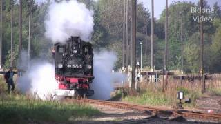 preview picture of video 'Dampflok: Die sächsische IV K - 2/3 - 99 1574 der Döllnitzbahn - Steam Train'
