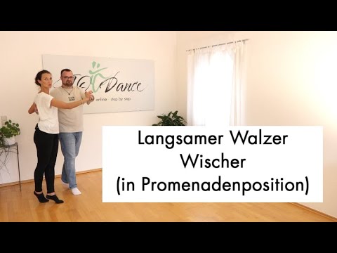 Langsamer Walzer Grundfigur: Wischer in Promenadenposition - gezeigt und kurz erklärt mit Musik