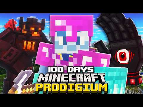 I Survived 100 Days in a Terraria Like Mod in Minecraft