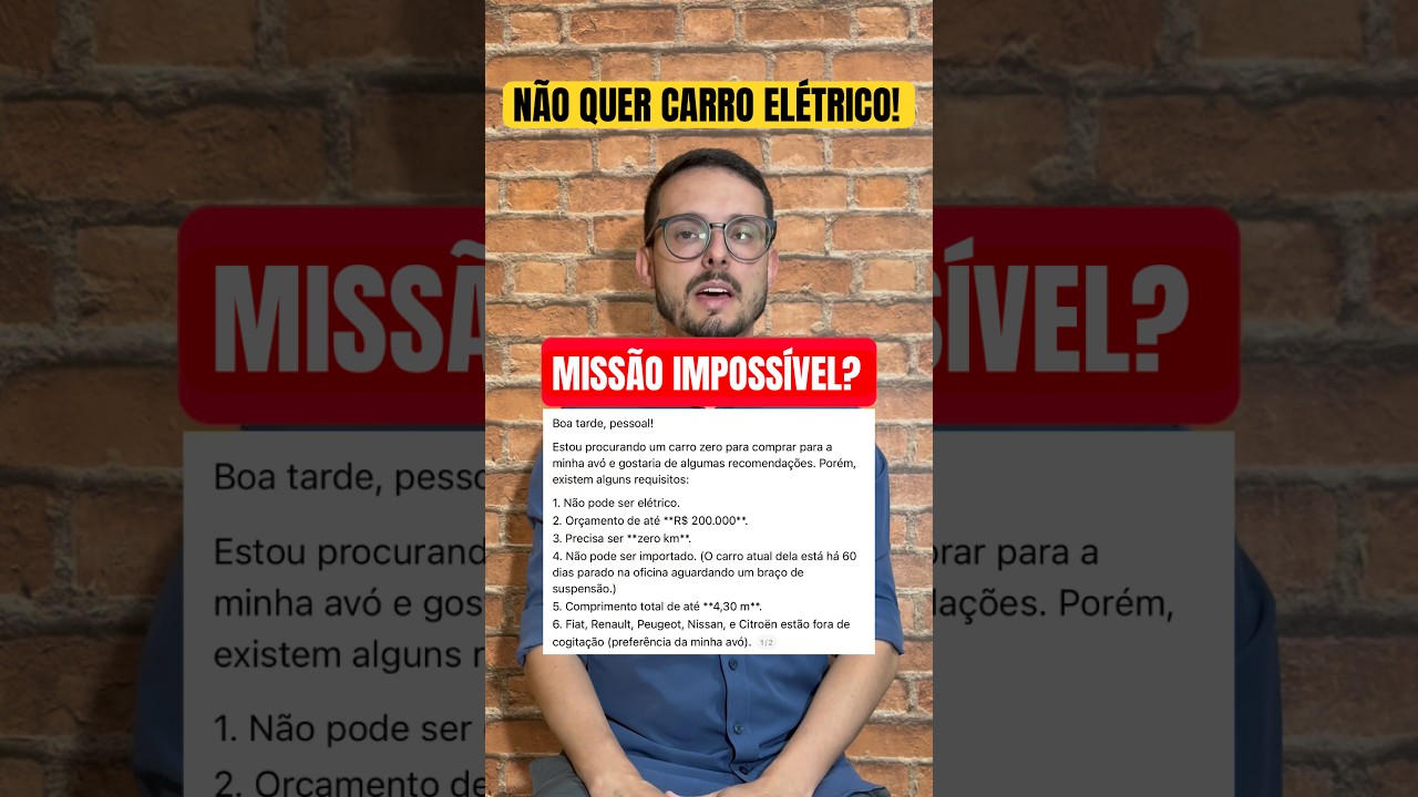 Melhor Compra de Carro Até R$ 200 Mil? Não Pode Ser Carro Elétrico!