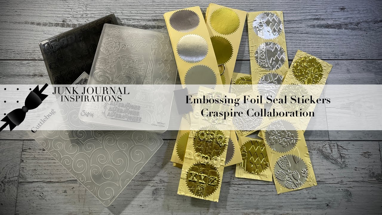 Craspire Collab Part 2 Embossing Foil Seal Stickers Sizzix Big Shot & Folders Advertisement Feature