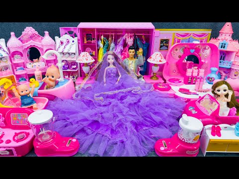 20 Minutes Satisfying Unboxing Super Royal Princess Furniture PlaySet, Barbie Doll Toy Review