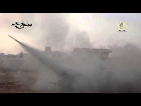 استهداف مقرات النظام براجمة الصواريخ في بلدتي نبل والزهراء في ريف حلب الشمالي من قبل جيش الإسلام