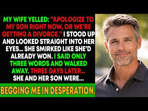 My Wife Screamed “Apologize To My Stepson Or Divorce!” I Said 3 Words… Then Left | Revenge Story