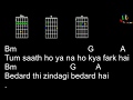 Agar Tum Saath Ho guitar chords and tutorial (play along) (Tamasha)