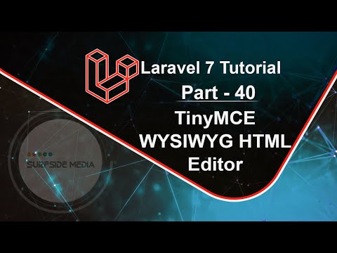 Laravel 7 Tutorial TinyMCE WYSIWYG HTML Editor