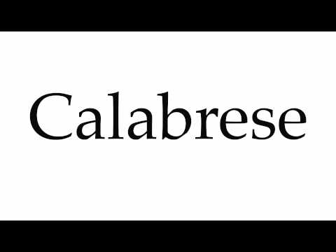 How to Pronounce Calabrese