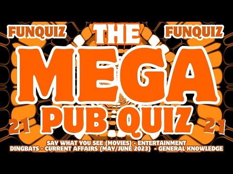The MEGA PUB QUIZ Quiz/Trivia - No21 - 5 Different Rounds - Please see Description.