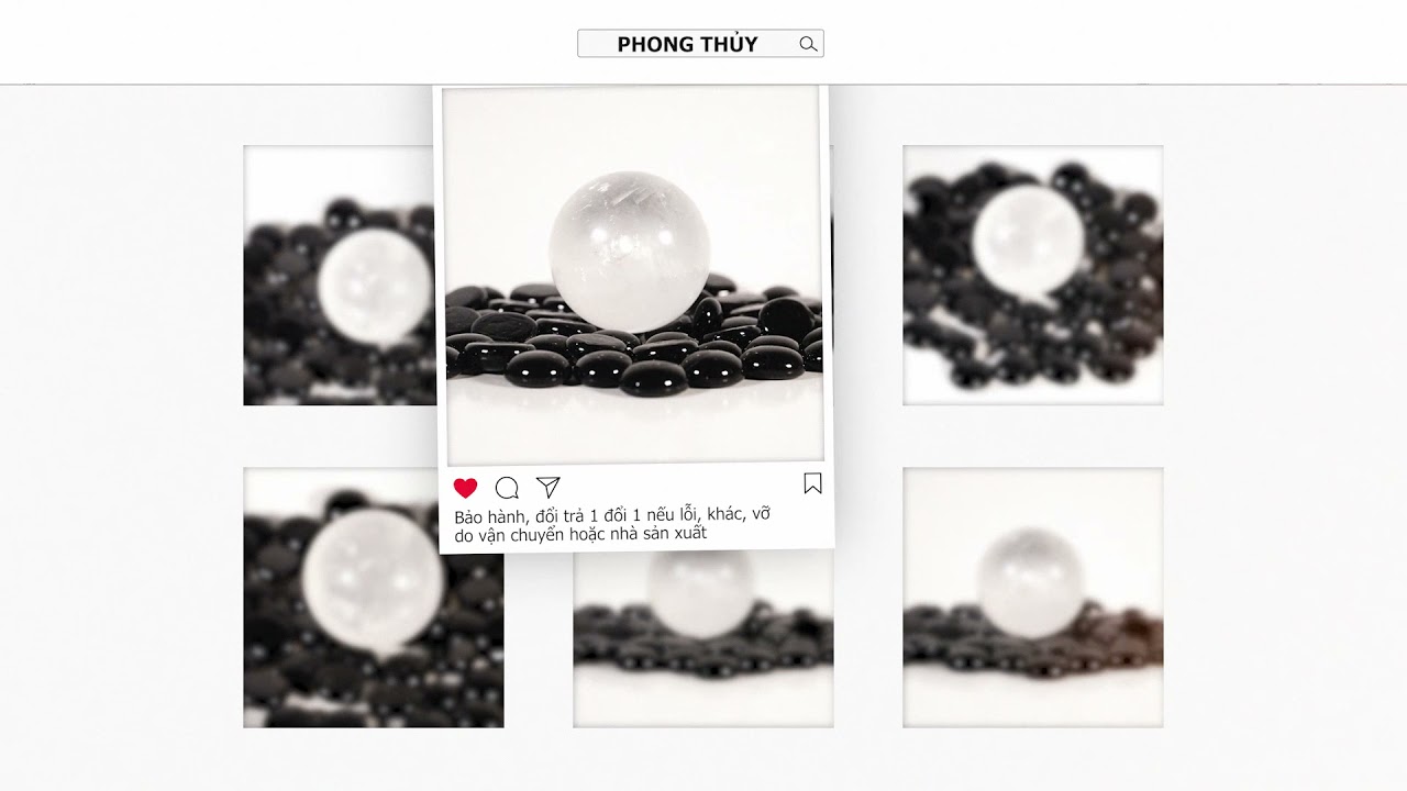 Quả cầu đá thạch anh phong thủy may mắn tài lộc hóa giải - Nhiều màu nhiều cỡ