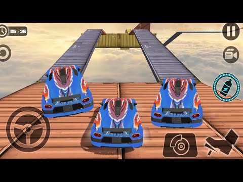 Impossible Car Tracks 3D - High Speed Drive - Levels 12 to 15 Completed - Blue Car Driving Stunts