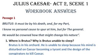 julius caesar act 2 scene 1 workbook answers evergreen |  question answer