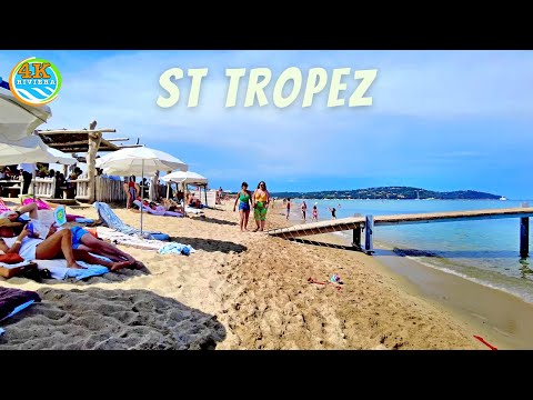 Beach Walk Saint Tropez 4K 💛 French Riviera 2023🧡