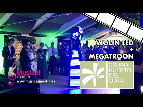 Violin led y Megatroon- Huerto del Cura Elche Barra libre Boda