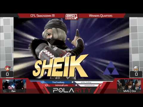 CFL Smackdown 111 WiiU - Kiki (Diddy King) vs MVG Dyr (Sheik) - Winners Quarters