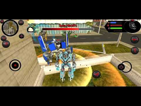 Boss vs robot shark fighting