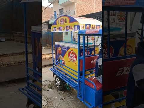 Red food and ice cream cart