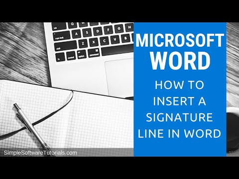 How to Insert a Signature Line in Word