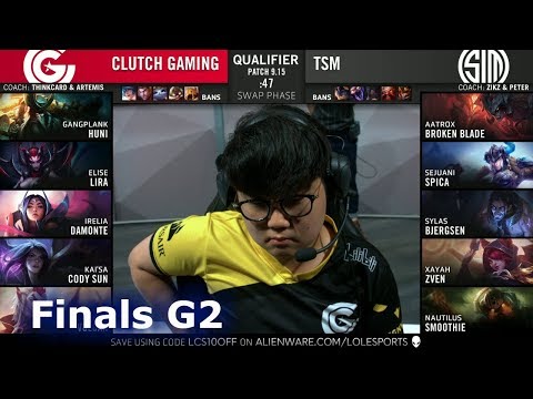 TSM vs CG - Game 2 | Finals S9 LCS Regional Qualifier for Worlds 2019 | TSM vs Clutch Gaming G2