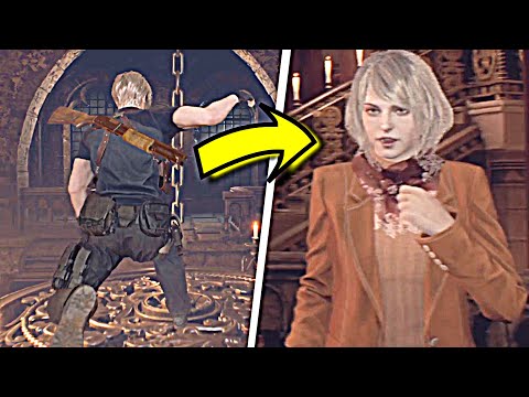 Ashley's Reaction to Leon's Parkour - Resident Evil 4 Remake