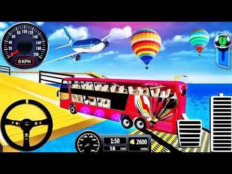 Mega Ramp Bus Stunt Driving 2021 - Impossible Bus Racing Simulator - Android GamePlay #9