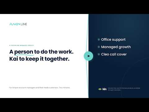 FusionLine: dedicated office support and managed growth with Kai. Watch the 1 minute 54 second film.