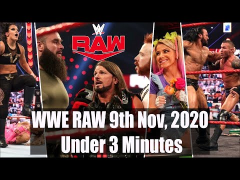 WWE Raw 9th November 2020 Full Covered Under 3 Minutes