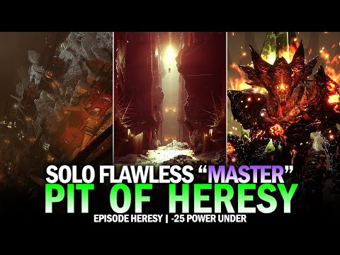 Solo Flawless "Master" Pit of Heresy Dungeon (-25 Power Under) [Destiny 2]