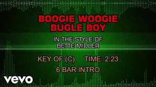 Bette Midler - Boogie Woogie Bugle Boy (Karaoke)