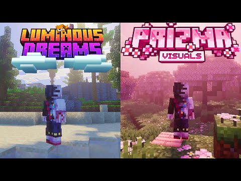 Prizma Visual vs. Luminous Dream Bedrock Shaders Comparision (Minecraft Bedrock)