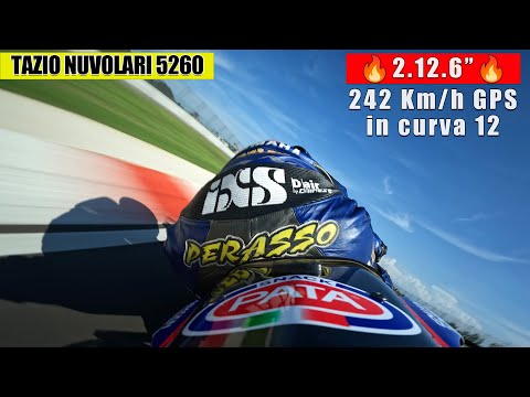 2.12.6 al Tazio Nuvolari 5260 - In curva 12 al 100% del gas segna 242 km/h di GPS 🤯