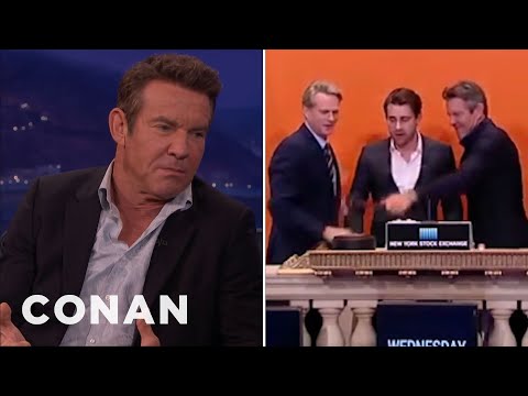 Dennis Quaid Broke The Stock Exchange Gavel | CONAN on TBS