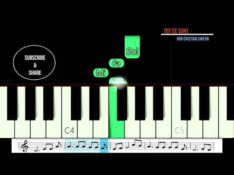 Tot ce sunt, sunt prin Harul Sau  / Ce dar maret TUTORIAL PIAN incepatori (MELODIA)