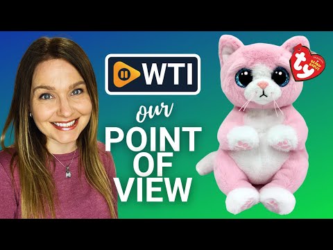 Ty Beanie Bellies Lillibelle The Pink Kitten with Blue Glitter Eyes - WTI product video review