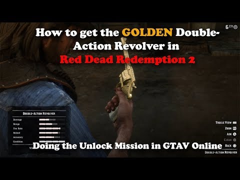 How to Unlock the GOLDEN Double-Action Revolver In Red Dead Redemption 2 (GTAV Online Mission)