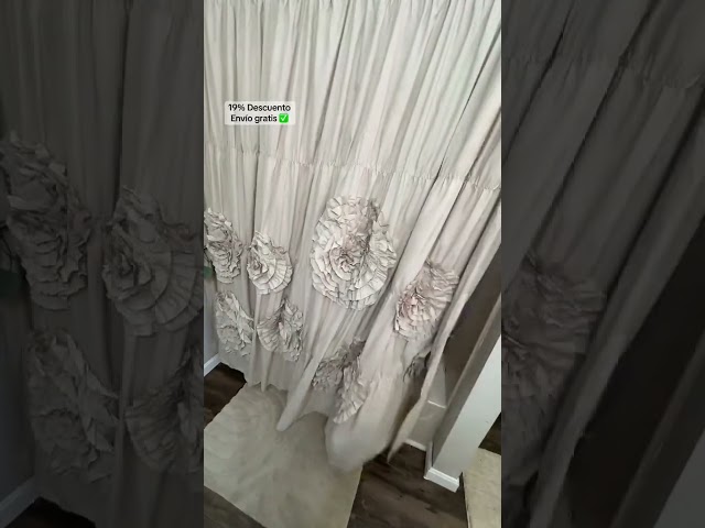 Vídeo relacionado con Lush Decor, Blue Leah - Cortina de Ducha para baño, diseño de Flores Grandes, diseño de Tela, x 72, 72 x 72 Pulgadas