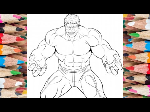 Coloring Hulk - Marvel Hero | Coloring Pages - Coloring Book - Coloring for Kids