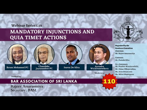 BASL Webinar 1.59 - Mandatory Injunctions and Quia Timet Actions