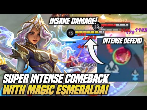SUPER INTENSE COMEBACK WITH MAGIC ESMERALDA!! INTENSE DEFENS AND INSANE DAMAGE! 🔥| MLBB