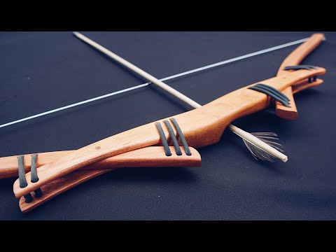 100% Handcrafted - Making Unique RUBBER Bow - Wooden DIY