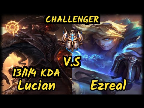 VGIA Deádly (LUCIAN) vs EZREAL - 13/1/4 KDA BOTTOM ADC CHALLENGER GAMEPLAY - EUW