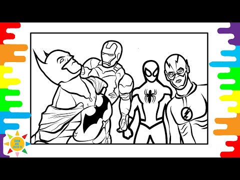 Avengers VS Justice League Coloring  | Unknown Brain - Superhero (feat. Chris Linton) [NCS Release]