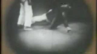Bruce Lee Powerful Side Kick Knocks the guy FLYING