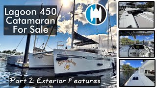 Catamaran For Sale | Lagoon 450 Sail "Somewhere" | Walkthrough Part 2 -Exterior Features-