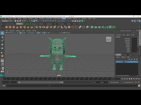 &#x202a;25- Maya character mirror geometry عمل عكس للجسم الكائن&#x202c;&rlm;