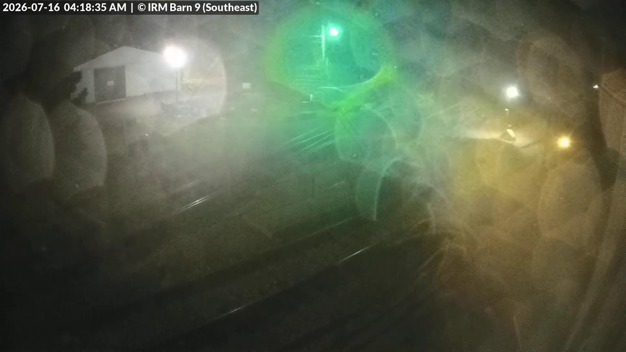 Live webcam view of IRM Barn 9 Grade Crossing