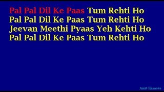 Video thumbnail of "Pal Pal Dil Ke Paas - Kishore Kumar Hindi Full Karaoke with Lyrics"