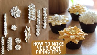Make Your Own Piping Tips/Nozzles | Piping Bag Hack | Buttercream Flowers