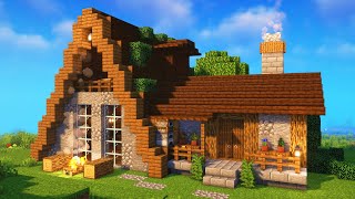 How to Build a Small Cabin in Minecraft | Tutorial
