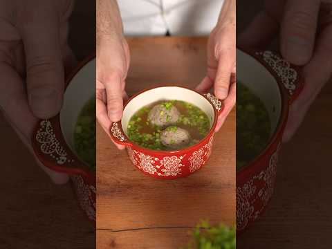 Liver dumplings soup